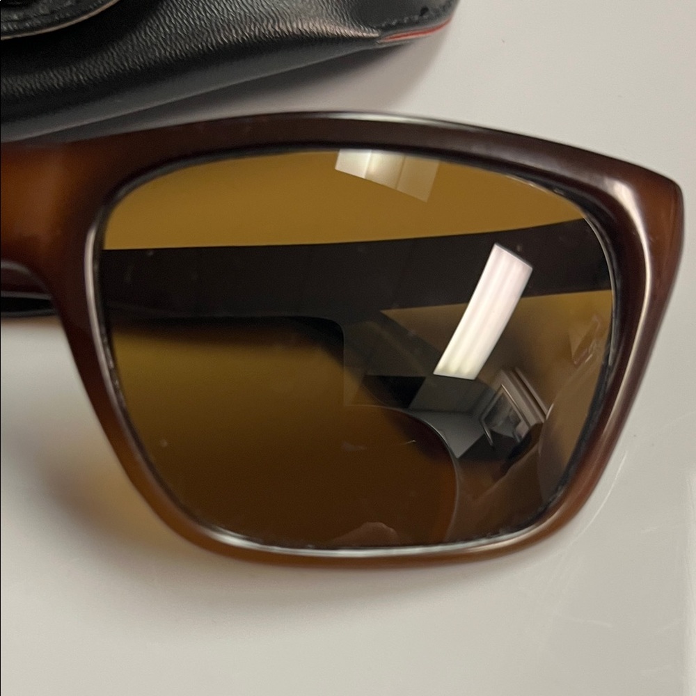 Ray-Ban Brown Rectangular Sunglasses with Black C… - image 3